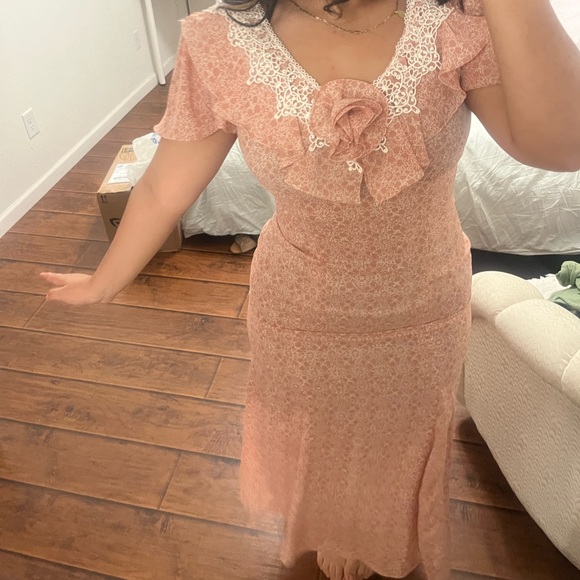 Vintage Scott McClintock long maxi dress with floral detail size 6 - Picture 7 of 13